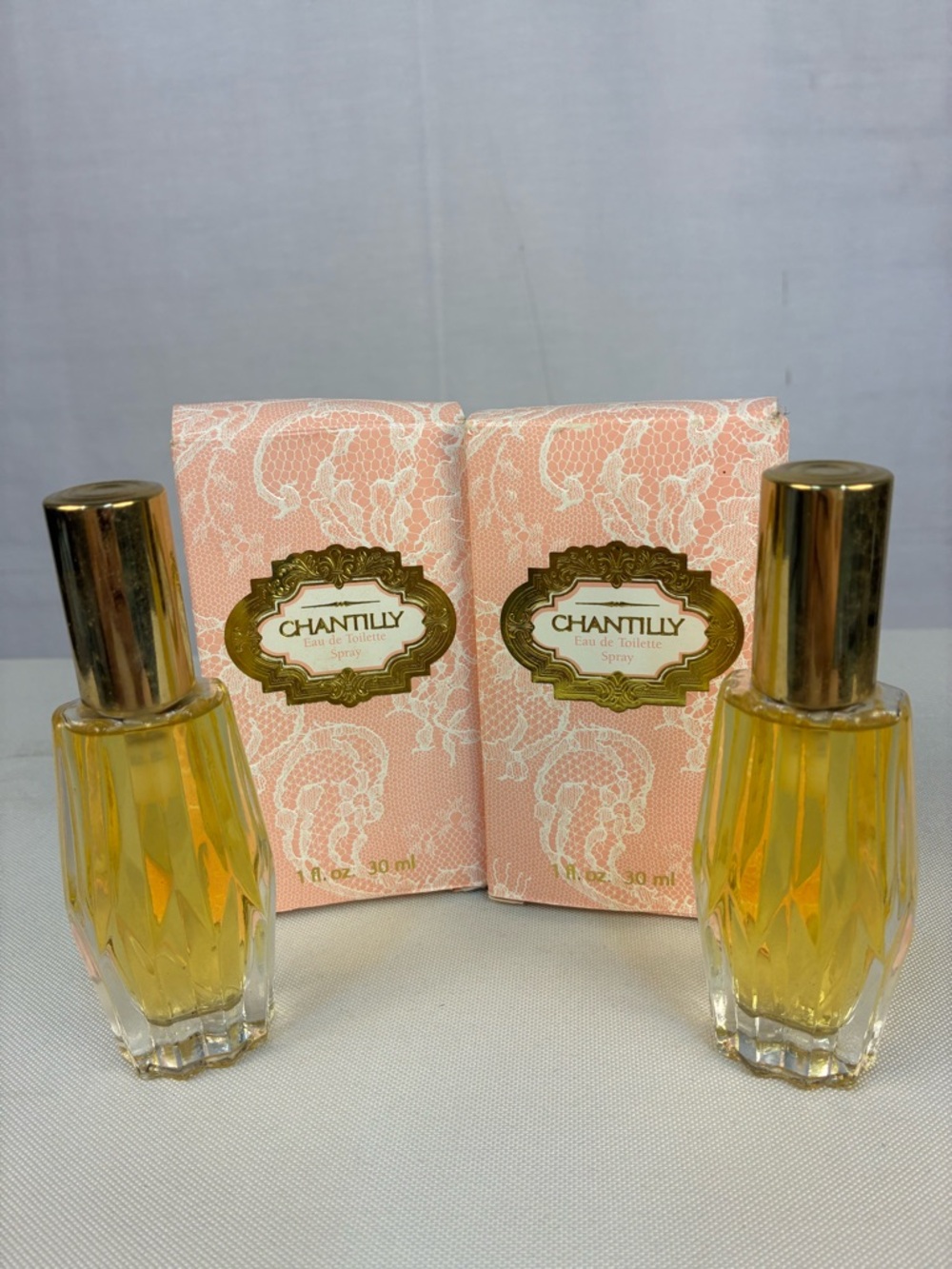 2 NOS Unopened Bottles of Chantilly by Dana in Boxes